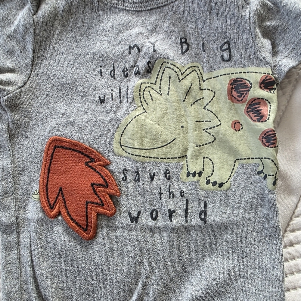 🔥5 FOR $25🔥NWOT Gerber Baby Boy Dino Onesies 4 Pack 0-3months - Picture 5 of 11